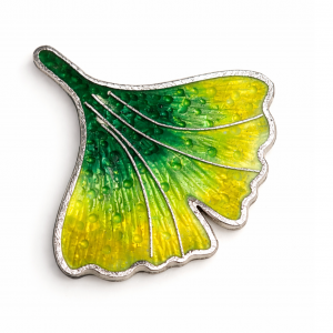 Collier "Ginkgo"en argent 925 et émaux véritables